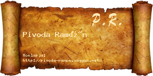 Pivoda Ramón névjegykártya
